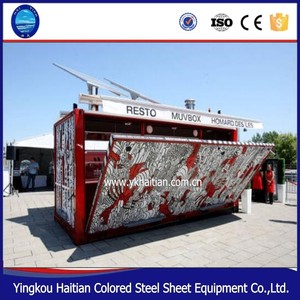 Prefabricadas China Anti óxido moderno <span class=keywords><strong>Modu</strong></span> pequeño kiosco Bar tiendas cabinas Club tiendas contenedor Casa de café Café público habitación - Product Image 5