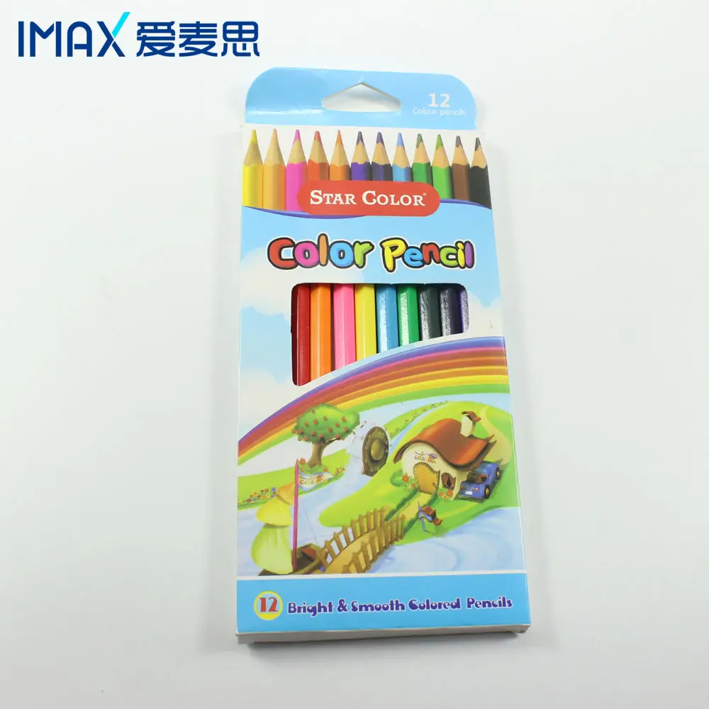 Pensil Campuran 12 Warna Yang Cerah dan Halus Kualitas Tinggi Terlaris
