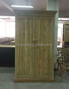 MRS WOODS set di <span class=keywords><strong>mobili</strong></span> da soggiorno armadio portabottiglie in legno di recupero di olmo alto di lusso moderno - Product Image 3