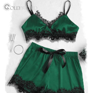 Lencería Sexy de Encaje Azul de Alta Calidad, Ecológica, para Mujer, Estilo Babydoll, con Medias Faldas - Product Image 2