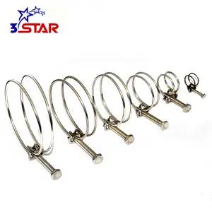 Factory Supply Stainless Steel Double Wire Hose Clamp