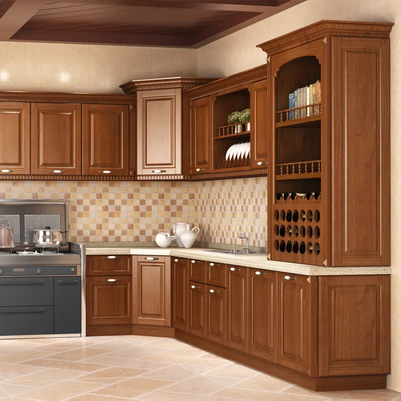 Wholesale Price Ready To Assemble solid wood Kitchen Cabinet