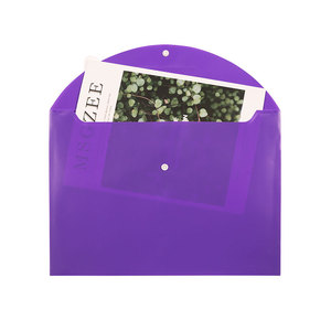 Phong cách A4 nhựa tài liệu Wallet Macaron Màu sắc PP chất liệu với Snap Nút đóng cửa cho học sinh trung học - Product Image 6