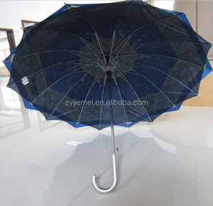 23 ''* 16 k capas dobles con gancho de plástico paraguas bastón - Product Image 1