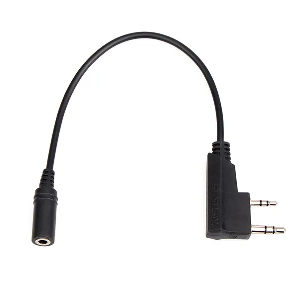 Retevis K1 2 Pin to 3.5mm Female Phone Audio Earpiece Transfer Cable for RT21 RT22 RT24 RT7 RT27 H777 Two Way Radio