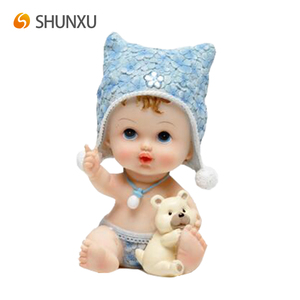 Dễ Thương Bé Trai Và Bé Gái Nhựa Nghệ Thuật Thủ Công Bức Tượng Ủng Hộ Cho Rửa Tội Sinh Bé Tắm Kem Đầu Tiên Hồng Xanh Bán Buôn - Product Image 3