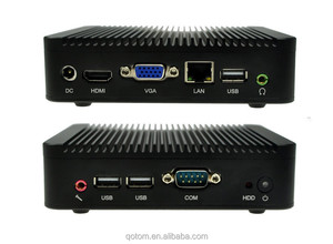 Qotom mini pc 12 V sans ventilateur Q180 avec baytrail J1800 processeur <span class=keywords><strong>2</strong></span> G ram <span class=keywords><strong>ddr3</strong></span> 8 G SSD 300 M wifi 1080 P HTPC X86 micro pc - Product Image 1
