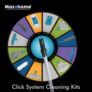 Masthome Multifunctional Click System <strong>Floor</strong> Bathroom Cleaning <strong>Mop</strong> Microfiber Window <strong>Cleaner</strong> With Telescopic Steel Handle - Product Image 3