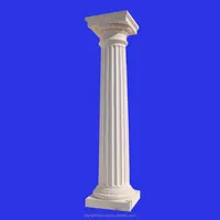 MCS240-piedra caliza blanca, decoración tallada, columna exterior de lujo