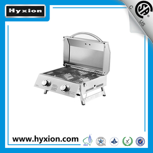 <strong>Tabletop</strong> 2 Burners <strong>Gas</strong> <strong>BBQ</strong> Grill Easily Cleaned Portable Stainless Steel - Product Image 3