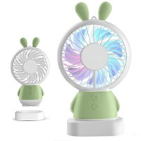 2025 nouveaux produits Promotion cadeaux ventilateur de charge électrique portable pour enfant bureau Portable mignon dessin animé lapin Usb pratique Mini ventilateur