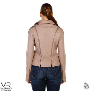 Chaqueta de Cuero Genuino de Alta Calidad para Mujer en Varios Colores, Prendas Hechas a Mano de Turquía, Valeriano Romano VRM70012 - Product Image 3