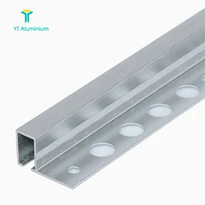 Brushed Stainless Steel Aluminium Trim Edge Profiles 1/4 in. x 8 ft. 2-1/2 in.Square Edge Tile Edging Trim