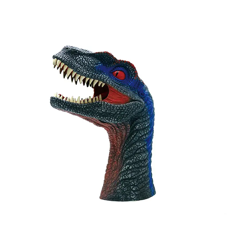 Interesante dinosaurio suave de 12 pulgadas marionetas de mano, juguetes para juegos de guantes