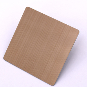 Feuille de délié en acier inoxydable 304/316L de haute qualité en or rose titane or HL/Ba finition de Surface traitement de coupe personnalisé - Product Image 1