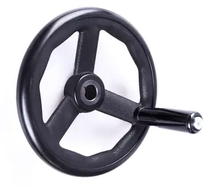 Roda manual de torno de fábrica roda de mão com trava de três raios de baquelite