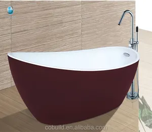 C6012 واضح حوض الاستحمام الاكريليك اللون الأحمر حوض 29 بوصة عميق حوض