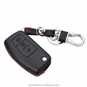Gran oferta, Funda de cuero personalizada para llave de coche para Ford Escope Fiesta Focus, hecha a mano, plegable, colgante OEM, diseño elegante a la moda - Product Image 4
