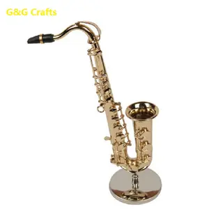 Mini Furnishing Music Craft Copper Alto Saxophone For Gift