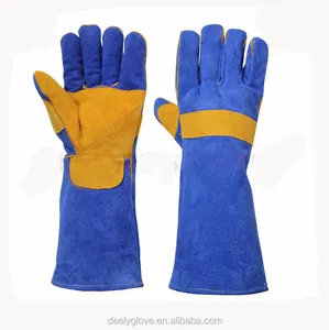 Safty trabajo soldadura cuero de vaca soldadura guantes de trabajo