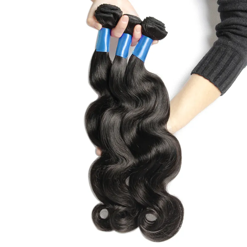 Wholesale Virgin Brazilian Human Hair Extension Bundles Double Drawn Natural Body Wave Hair Weave