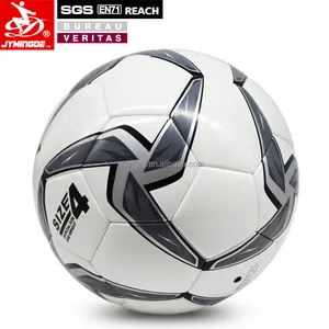 Black and white size 4 custom logo fustal football ball