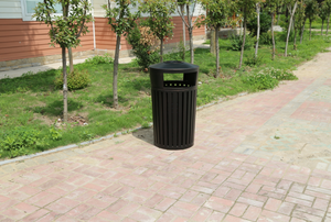 Contenedor <span class=keywords><strong>de</strong></span> <span class=keywords><strong>Basura</strong></span> Metálico para Exteriores con Sensor - Product Image 3