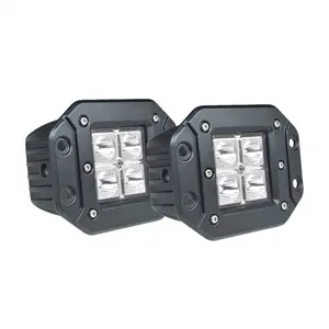 12W LED 작업 빛 12V 24V 운전 작업 램프 플러시 마운트 포드 12W 오토바이 트랙터 보트 오프로드 4WD 4x4 트럭