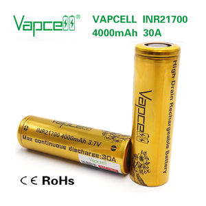 Batterie lithium-ion <span class=keywords><strong>21700</strong></span> <span class=keywords><strong>Vapcell</strong></span> INR21700 4000mah 30A Cell <span class=keywords><strong>21700</strong></span> Batteries équivalentes à 40T - Product Image 2
