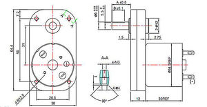 Миниатюрный Микро-червячный редуктор 38F3530 12 В постоянного тока