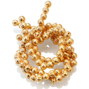 Perles <span class=keywords><strong>de</strong></span> pierre naturelle <span class=keywords><strong>de</strong></span> lave plaquées or rose argenté, perles <span class=keywords><strong>de</strong></span> roche <span class=keywords><strong>de</strong></span> lave d'aromathérapie <span class=keywords><strong>de</strong></span> diffuseur d'huile essentielle - Product Image 3