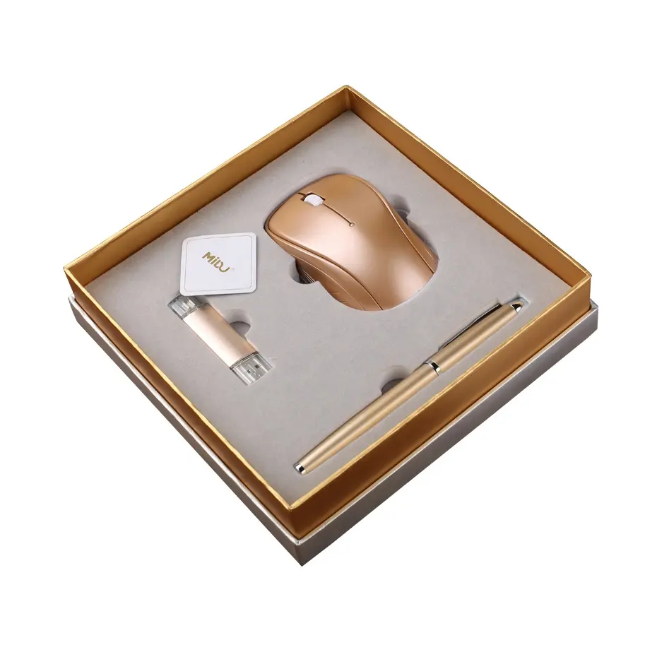 Zoshi — coffret cadeau avec combinaison de souris et logo personnalisé, produit cadeau pour les entreprises, haut de gamme, collection 2016