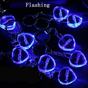 Tùy Chỉnh Logo 3D Khắc Laser Pha Lê Thủy Tinh Keychain Trống Keychain Ảnh Cho Quảng Cáo - Product Image 5