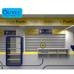 Estantes de Farmacia de MDF, estantes de tienda médica, vitrina de exhibición para farmacia, Mostrador de diseño de muebles para tienda - Product Image 5