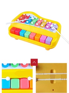 Tres grandes mezcla de color de la batería operado musicales juguetes xylphone para niños - Product Image 3