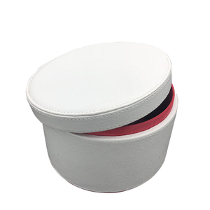 Alta calidad promocional reutilizable de pu de cuero redondo caja de embalaje para pastel de <span class=keywords><strong>Luna</strong></span> cinturón flor - Product Image 5