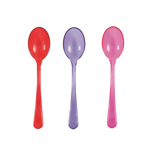 割れないリサイクルされたおしゃれな硬質カラー装飾プラスチックスプーン - Product Image 4
