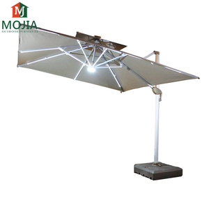 Modern Large Garden Cantilever Umbrella <strong>with</strong> LED <strong>Light</strong> Outdoor Patio <strong>Parasol</strong> for Beach Sunshade or Courtyard Furniture - Product Image 6