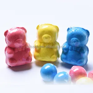 Üretici % 100% doğal ayı Fizzy eğlenceli banyo Shea çocuklar renk değişen banyo bombalar hediye seti ambalaj