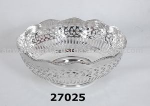 Paniers à fruits en laiton argenté - Product Image 2