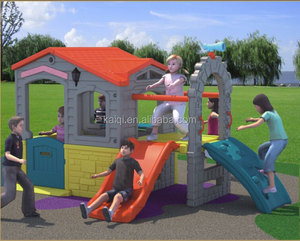 KAIQI GROUP Kids 'Happy Hut Slide Play House Favorite Backyard Plastic Playsets Durable PE Material for Residential Airport Use - Product Image 2