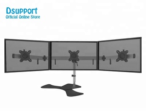 <span class=keywords><strong>Support</strong></span> de bureau en alliage d'aluminium pour trois moniteurs, compatible avec les supports et les chariots TV - Product Image 4