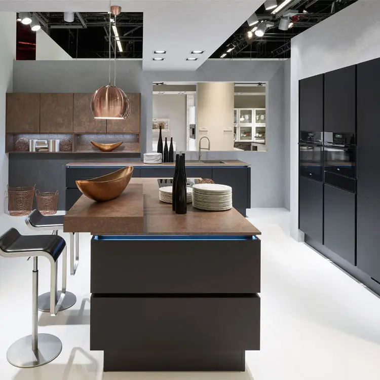Popolare nuovo concetto moderno armadio da cucina disegni, maniglia-meno moderna cucina disegni