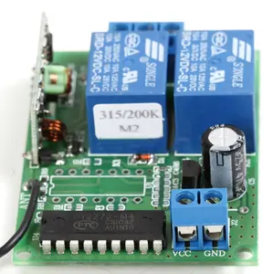 Taidacent Two Way Relay DC12V 315/433.92MHZ Remote Control Receiver Board JDQ-6A M4/L4/T4 2 Channel Remote Control Relay