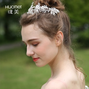 Bandeau de <span class=keywords><strong>luxe</strong></span> en cristal fait à la main, feuilles en métal, accessoires de cheveux, bijoux robe de mariée, couronne de fleurs, <span class=keywords><strong>diadème</strong></span> - Product Image 4