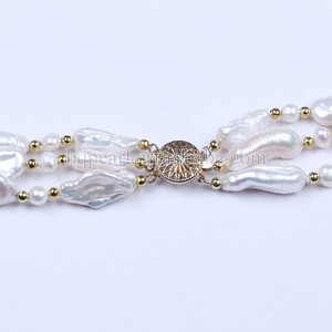 Collane di <span class=keywords><strong>Perle</strong></span> Biwa <span class=keywords><strong>Naturali</strong></span> Autentiche all'Ingrosso - Product Image 6