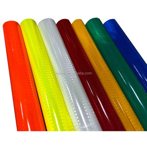 ความเข้มสูงเพชรเกรด Fluo สีเหลืองสีเขียว Prismatic แผ่นสะท้อนแสงสำหรับความปลอดภัยรถบรรทุกสติกเกอร์ - Product Image 1