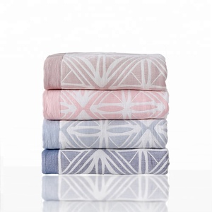 BLX Jacquard manta fábrica al por mayor 100% colcha de algodón con patrón Floral hilo teñido rayas refrigeración portátil para uso doméstico - Product Image 2