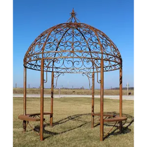 Mạ Kẽm Trang Trí Wrought Sắt Gazebo Cho Ngoài Trời