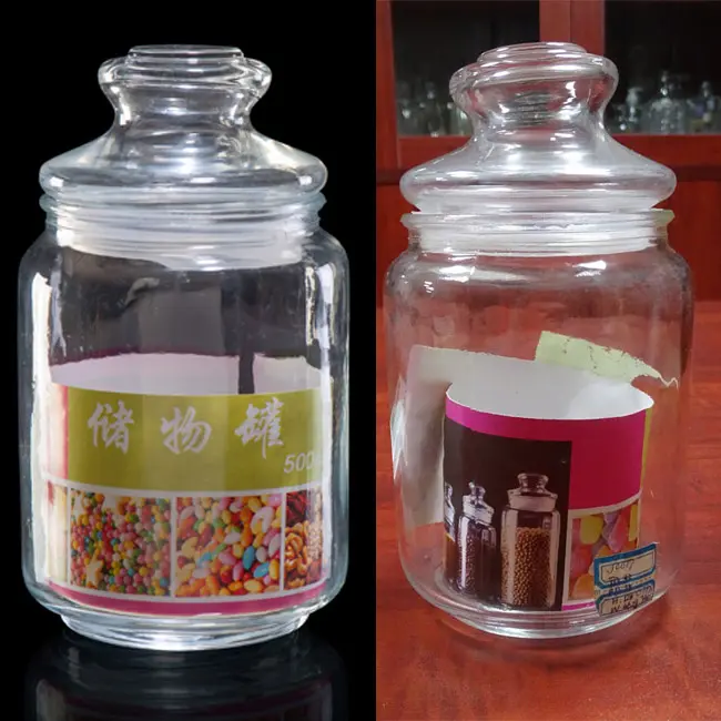 Round Storage Sugar And Tea Glass Jar Crystal Candy Jar With Lid